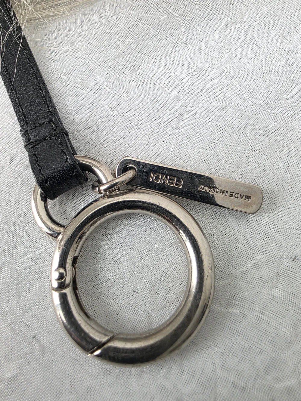 Auth Fendi Fur Monster Pom Bag/Key Charm